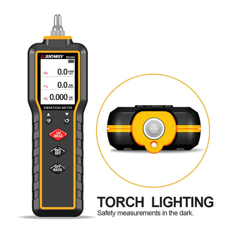 SW-65A Vibration Meter Digital Vibration Analyzer 3 Channel Engine Generator Centrifugal Pump Electric Motor Vibrometer SW-65A Vibration Meter Digital Vibration Analyzer 3 Channel Engine Generator Centrifugal Pump Electric Motor Vibrometer
